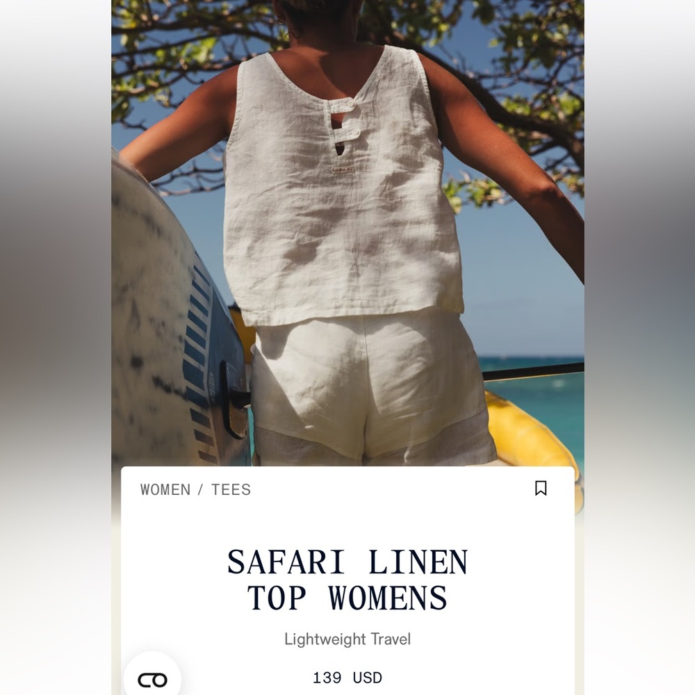 Amundsen Safari Linen Top M Womens NWT - Picture 2 of 5